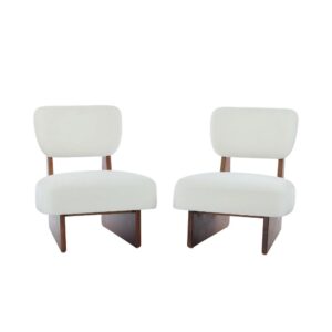 2-Piece Low Profile Japandi Accent Chairs