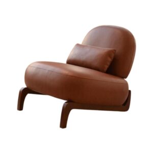 Single Japandi Seat with Leather Finish