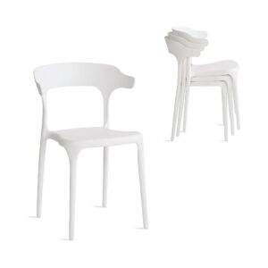 Sleek Stackable Japandi-Inspired Accent Chair