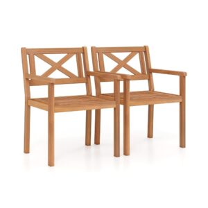 Sturdy Wooden Armchairs in Japandi Style