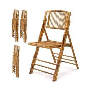 Japandi Folding Bamboo Chair Set-of-4