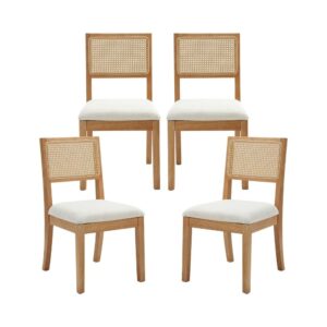 Japandi Rattan Dining Chair Set-of-4