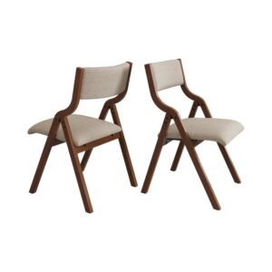 2-Piece Padded Japandi Accent Chairs